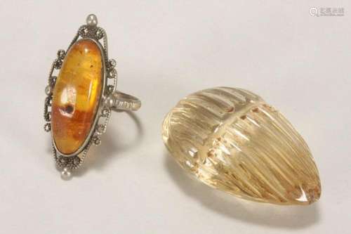 Large Citrine Pendant,