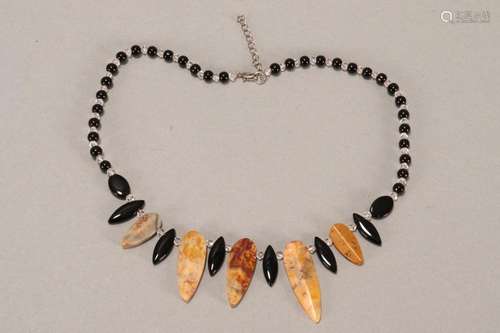 Hardstone and Bead Necklace,