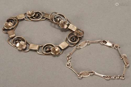 Two Silver Bracelets,