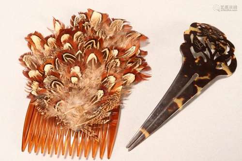 Ladies Feathered Side Comb,