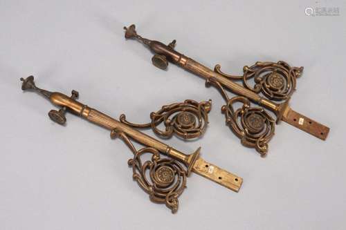 Pair of Cast Gilt Brass Fixtures,