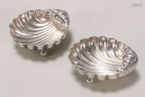 Pair of Victorian Sterling Silver Salts,