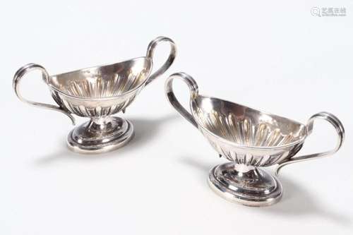 Pair of Victorian Sterling Silver Salts,