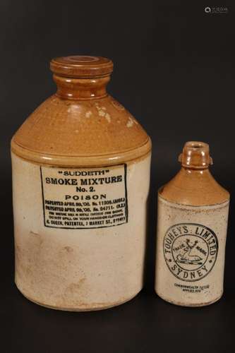 Two Australian Porcelain Bottles,