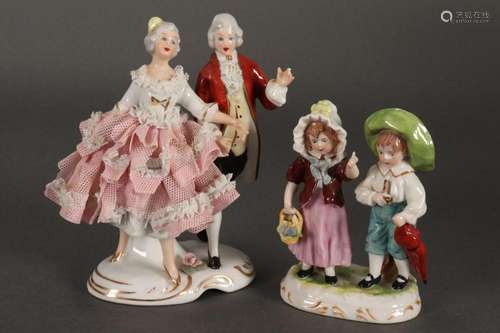 Two Petite Porcelain Figures,