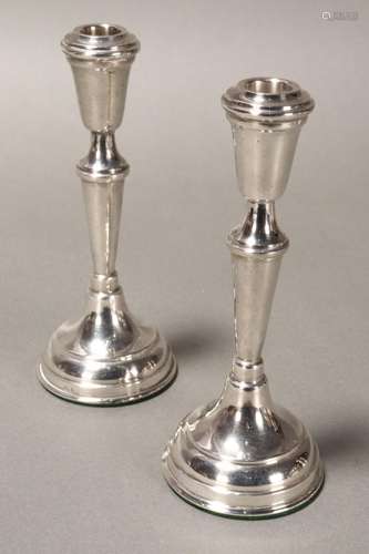 Pair of Petite Silver Candlesticks,