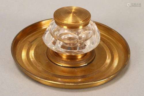 Brass Inkwell and Stand,