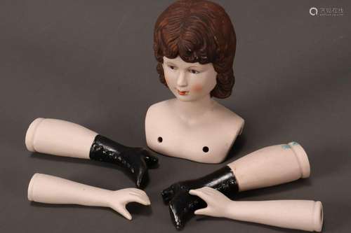 Small Quantity of Porcelain Doll Parts,