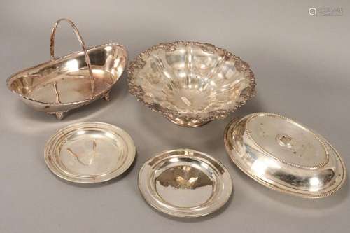 Group of Assorted Silver Plate Items,