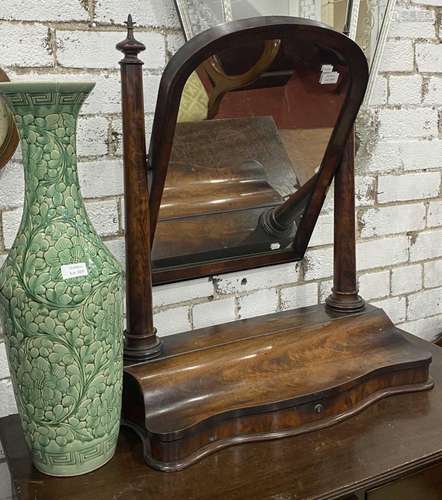 Victorian Flamed Mahogany Table Mirror,