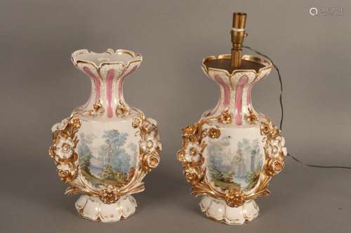 Pair of Continental Porcelain Vases,