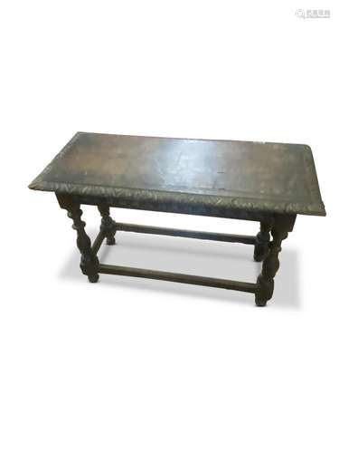 English 18th Century Oak Stool,