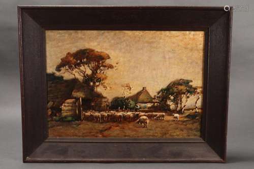 Lovely Gouda Porcelain Paysage Panel,