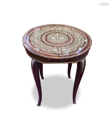 Italian Inlaid Occasional Table,