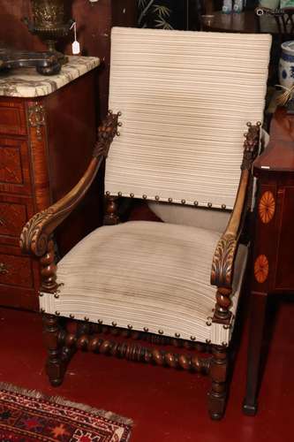 German Antique Baroque style Century Chair,