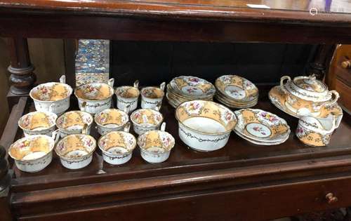 19th Century English Part Porcelain Tea Service,