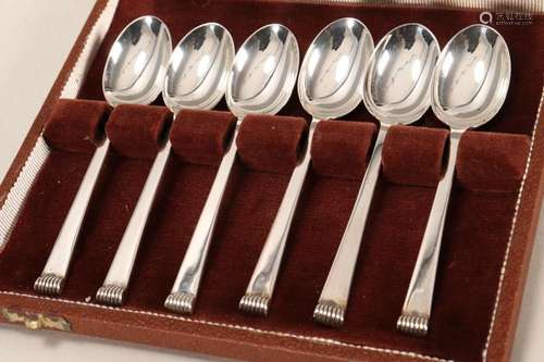 Six Elizabeth II Sterling Silver Coffee Spoons,