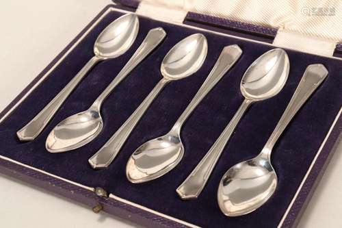 Six English Sterling Silver Teaspoons,