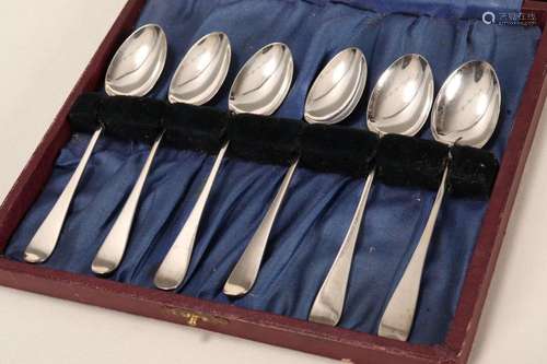 Six Sterling Silver Coffee Spoons,