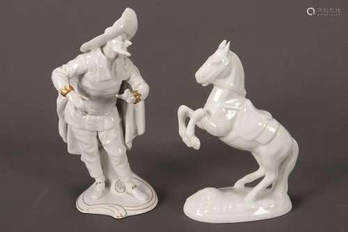 Bavarian Blanc De Chine Figure of a Horse,