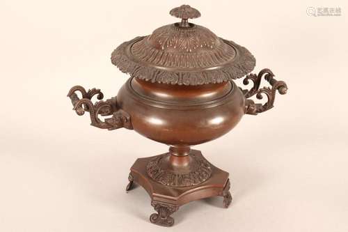 19th Century Bronze Finish Urn,