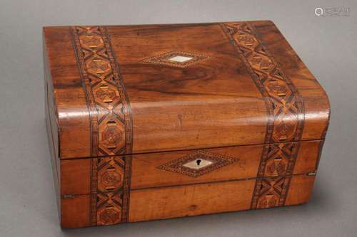 Late Victorian Inlaid Work Box,