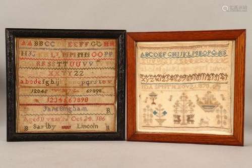 Two 19th Century Framed Samplers,