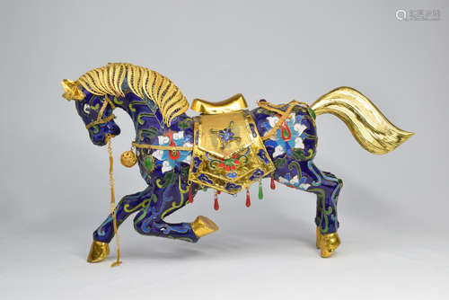 Cloisonne Horse Figure