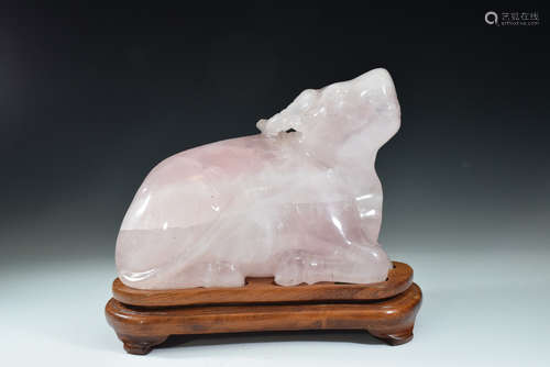 Pink Crystal Ox Figure