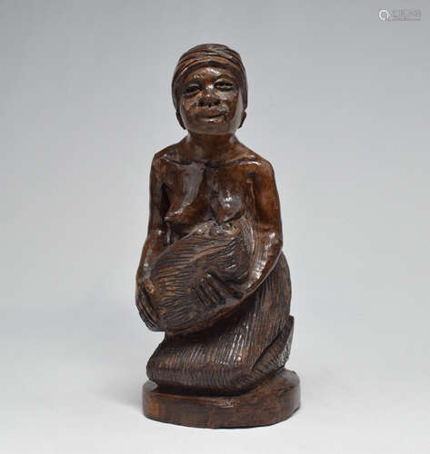 Africa Lady Wood Crafting Figure