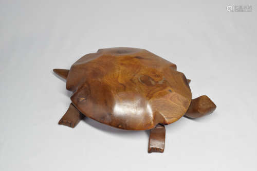 Wood Turtle Lid Box
