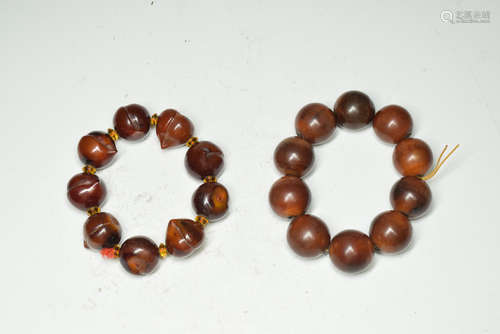 Pair of Amber Bead Bracelet