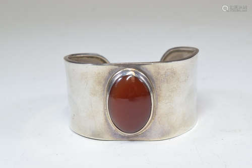 Sterling Silver Agate Cuff