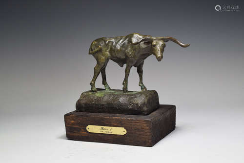 A Bronze Ox Figure Statue