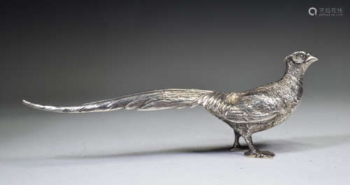 Silver 800 Bird Figure Statue