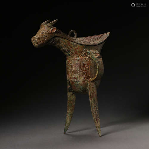 CHINESE WESTERN ZHOU DYNASTY BRONZE JUE CUP