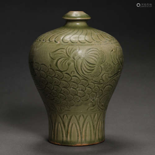 CHINESE NORTHERN SONG DYNASTY YAOZHOU WARE CELADON-GLAZED PL...