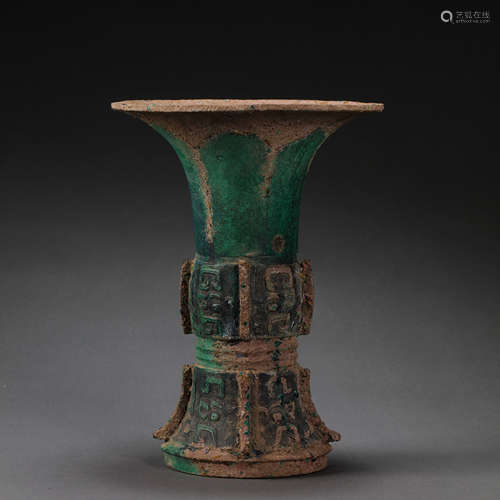 CHINESE WESTERN ZHOU DYNASTY BRONZE FLOWER GOBLET