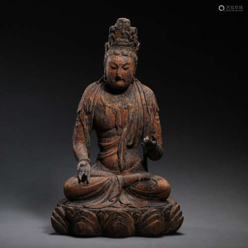 CHINESE SONG DYNASTY WOOD BUDDHA STATUE