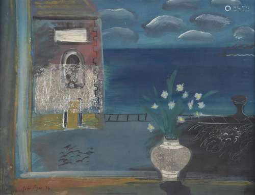 λ John Piper (British 1903-1992), The Vase of Flowers by an ...