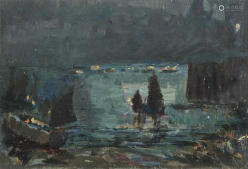 λ John Anthony Park (British 1880-1962), Night fishing at St...