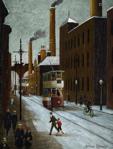 λ Arthur Delaney (British 1927-1987),Trams and mills (B)