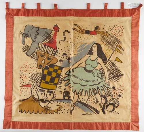 WPA Milwaukee Handicraft Project Circus Banner