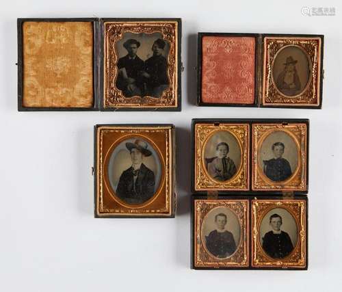 Grp: 4 Cased Daguerreotype Photographs