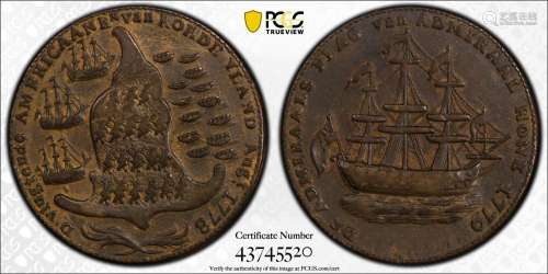 1779 Rhode Island Ship Token PCGS Genuine N98