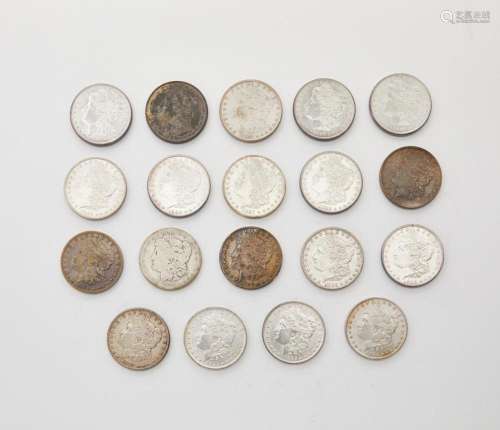 Grp: 19 Morgan Silver Dollars 1885-1887