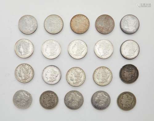 Grp: 20 Morgan Silver Dollars 1891-1896