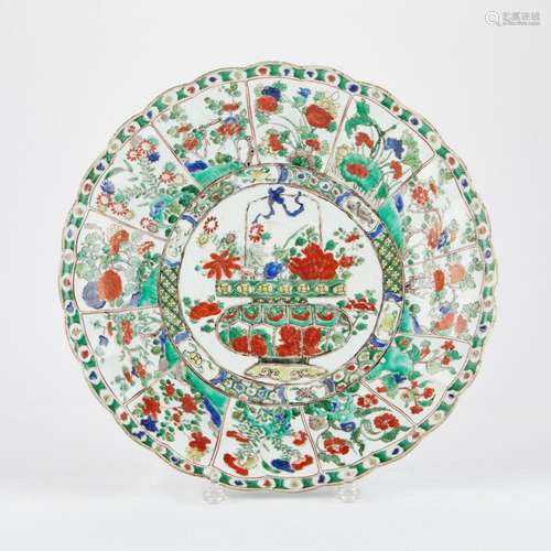 18th c. Chinese Export Famille Verte Porcelain Charger