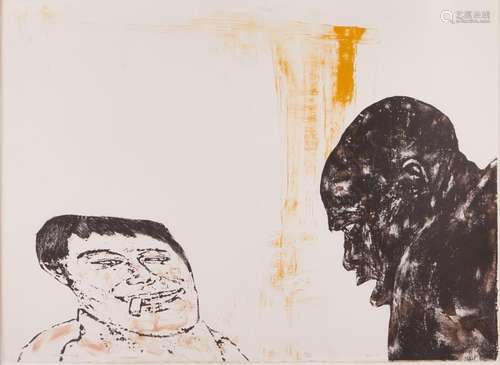 Leon Golub "Encounter" Lithograph