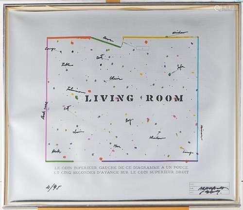 Shusaku Arakawa "Living Room" Silkscreen